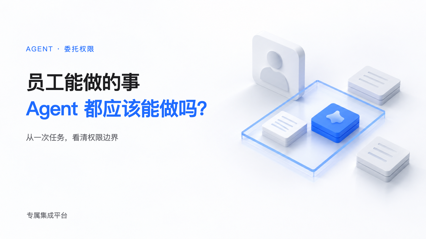 员工委托 Agent 完成有限范围的任务