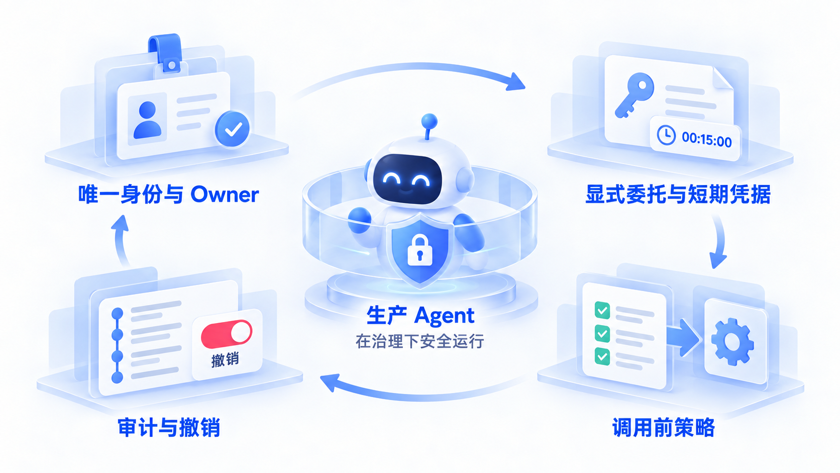 生产 Agent 的四项最小身份控制闭环